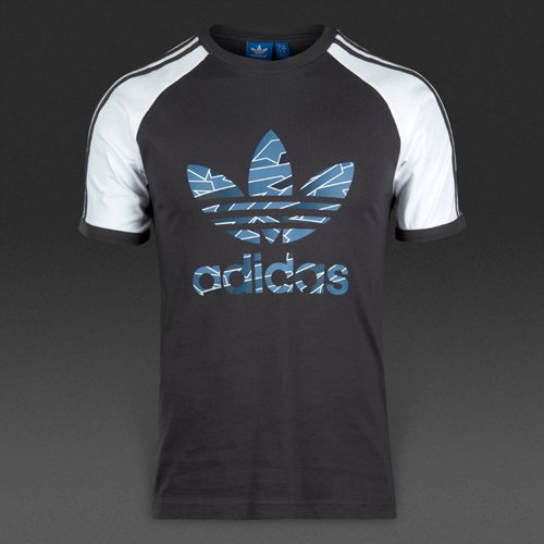 Adidas Originals Shatter Stripe Logo Tee Black / White for Men